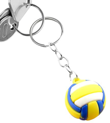 Porte-clés ballon de sport, porte-clés de volley-ball, petit porte-clés de sport, porte-clés de tennis, pour l'école, l'école, le carnaval, les clés de voiture, Volleyball., Siehe Beschreibung