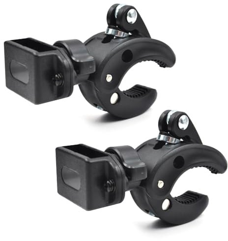 Szcmawo (2-Pack) Motorbike Walkie Talkie Holder,Bicycle Walkie Talkie Holder,Vehicle Grab Rail Clip Mount for Baofeng Motorola Talkabout Kenwood Yaesu Midland CB Handheld Walkie Talkies