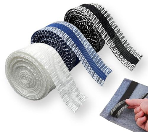 3 Pack Saumband zum Aufbügeln, Hosenband, Selbstklebend, 1m, für Kleidung, Universalaufkleber, Freie Passform, Shorts
