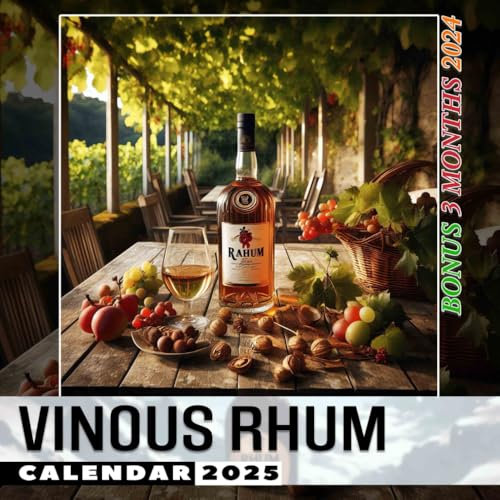 Vinous Rhum 2025: 15 Months of Rhum Tasting Adventures October 2024 to December 2025 Capturing the Essence of Vinous Spirits Perfect for Planning and Organizing in Large Size 8.5 x 8.5 Ideal Gifts