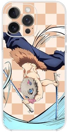 CRSMINE Cute Phone Case Demon Compatible with iPhone 16 with Slayer Character Tokitou 15 14 12 13 11 Pro Max Plus XR X Xs Max Inosuke Soft Clear TPU Shockprooftective Case Cover