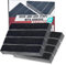 Klettverschlussstreifen mit Kleber，24 Sätze 5.5“ lang x 1“ breit，Starkes selbstklebendes Montageband für Zuhause，Für Büro und Außenbereich, Schwarz