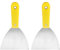 QUARKZMAN 2Pcs Couteau à Enduire en Acier au Carbone 5 Poignée en Plastique Étaler le Grattoir à Enduire Flex pour Papier Peint Grattage Peinture, Jaune