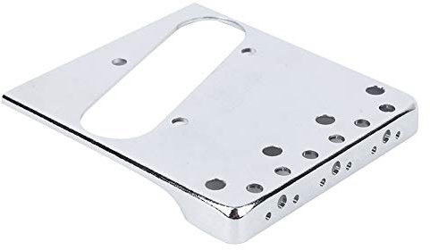 Joyance 6 Saddle Bridge Plate Electric Guitar Bridge Plate, 6 Strings Adjustable Saddle for Telecaster, Steel Construction, Guitar Accories, Fits Telecaster Models