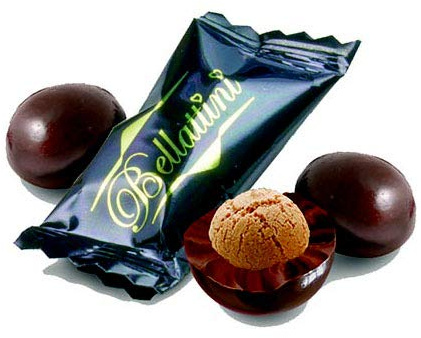 BELLATTINI Mini-Amaretti ca. 200 Stück umhüllt mit edler Schokolade 55% einzeln verpackt
