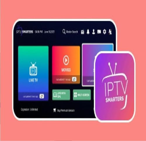 Smarters Pro IPTV d'un an Abonnement Code France 4k Compatible avec Smart TV & Box Android Mini & Telephone.