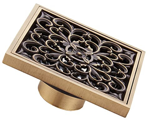 Europäische Messing Bodenablauf Abdeckung Antike Dusche Haarfilter Einfach Installieren Heavy Duty Sieb