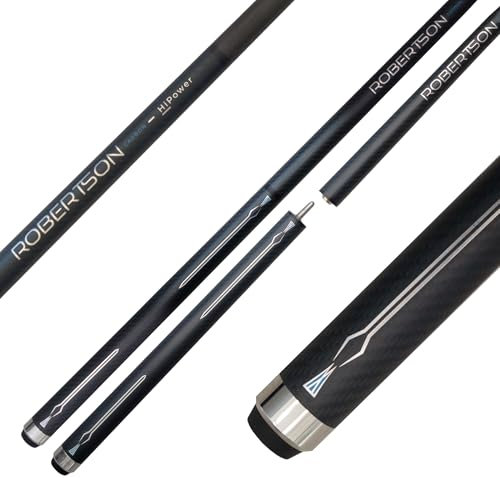 Robertson Carbon Break & Jump Queue HiPower, Profi Poolbillard Anstoß Queue 2-TLG. sowie Break + Jump 3-TLG für max. Power und Präzision 13‘ Break-Tip, Quick Joint (Break/Jump, 3-TLG., 13 mm)