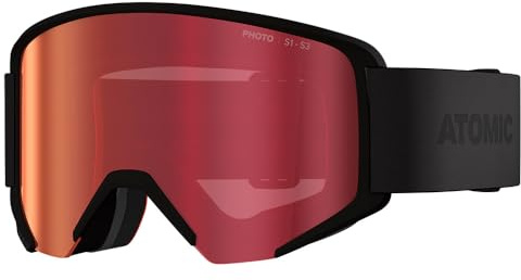 ATOMIC SAVOR PHOTO Skibrille I Ski- & Snowboardbrille mit Photochromic Scheibentechnologie für klare Sicht I Damen- & Herren-Ski-Brille mit Live Fit Rahmen für individuelle Passform