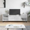 Lauuoeriau Casa & Giardino, Mobiletto TV laccato bianco 160x35x55 cm legno ingegnerizzato