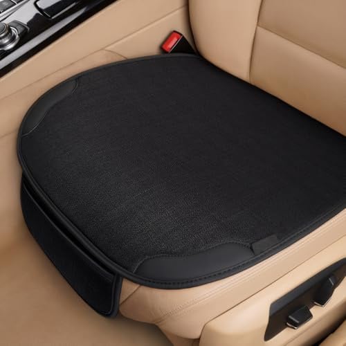 Luxvara Sitzkissen Auto Vordersitze, Universal Autositzschoner 51x50cm, rutschfeste Sitzauflagen Auto Vorne, Atmungsaktive Sitzkissen gegen Schwitzen, Anti-Rutsch Sitzauflage für PKW/SUV/LKW