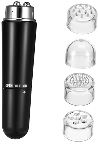 Elektrischer Gesichtsmassager 4 in 1, Modell 3.93x0.98x0.98in | Elektroplattierte Ausführung aus Abs, Glatte Oberfläche, Ergonomische Form für Nächtliche Entspannung