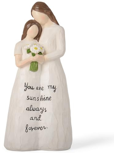 Mutter Geschenk Mutter Tochter Figur: Du bist mein Sonnenschein, für immer und ewig 23.5cm Statue aus Kunstharz Mutter Tochter Geschenk, herzerwärmende Geschenke für Mütter Muttertag Weihnachten