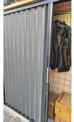 Portes pliantes Porte accordéon personnalisable avec rail/serrure, Porte pliante peu encombrante pour cuisine/buanderie/salle de bain, Portillon de séparation en aluminium durable