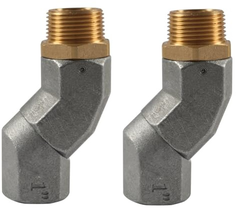Wesafrae 1 NPT-Kraftstofftransferschlauch, Drehbar, 360° Drehbarer Anschluss für Kraftstoffdüse, Mehrebenen-Drehgelenk, 2 Stück