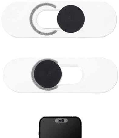 Fukaisu 2pcs Cell Phone Front Camera Cover for Android Pixel Galaxy iPad | Centered Single Camera Slide Privacy Protection, Web Cam Protector for Computer Laptop Ultra-Thin Webcam Cover (Black)