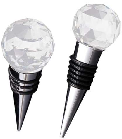 TOYANDONA Metal Wine Bottle Stopper Bottle Plug 2pcs with 3 Spirals Cone Shape Easy to Insert and Remove Silver Metal for Party and Bar Use