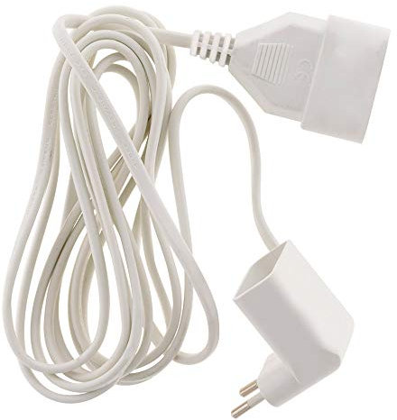 Prolongateur HO3VVH2-F 2x 0,75mm² 6A 3m avec prise gigogne - Blanc - Zenitech