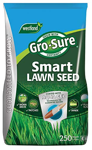 Gro-Sure 20500218 Aqua Gel Coated Smart Grass Lawn Seed, 250 m2, 10 kg, Green