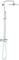 Grohe Euphoria Concetto System 260 Brausen und Duschsysteme (Einhandmischer Wandmontage) chrom, 23061002, Silber