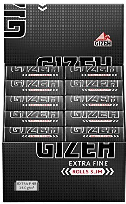 Gizeh Extra Fine Rolls Slim 5m Länge Endlospapier 5 Boxen (100 Rolls)