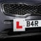 BITS4REASONS - PROFESSIONAL GRADE CLIP ON L PLATE FOR STANDARD 11 CM 110 MM NUMBER PLATES (VAST MAJORITY OF ALL PLATES ON CARS) - SINGLE PLATE