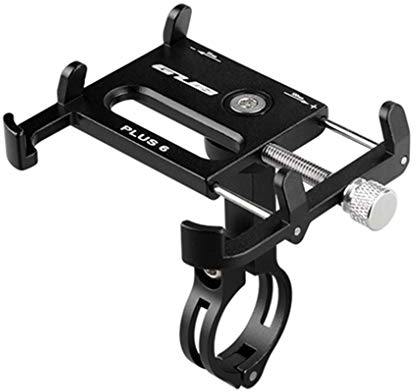 GUB Bicycle Phone Mount - Aluminum Bike Phone Mount Holder Universal Adjustable Handlebar Cell Phone Holder For iPhone X 5 6 7 8 Plus Samsung LG,Holds Phones Up To 3.5 Wide (black P6)