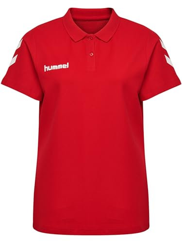 hummel Damen Hemd HMLGO Cotton Polo, True Rot, XL, 203522-3062
