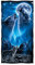 YISUMEI - Badetuch - Wölfe Heulender Mond - 70 cm x 140 cm Strandtuch
