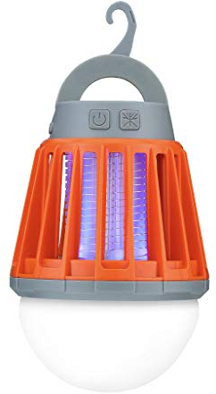 Hapop Lanterne de camping anti-moustique portable étanche IPX6 avec crochet rétractable, lampe de poche LED rechargeable par USB et lampe de poche, accessoires de camping