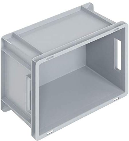 FLEXMO | 10 Stück Euroboxen | 400x300x220 | Eurobehälter grau | Transportbox | Kunststoffbox | Lagerkiste | Euro-Stapelbox