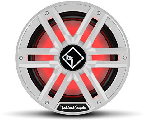 Rockford Fosgate M2D4-12I Color Optix 12 DVC 4-Ohm Infinite Baffle Multicolor LED Lighted Marine Subwoofer - White/Stainless