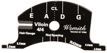 T TOOYFUL Violine Brücke Finger Scraper Carbon-Faser-schwarz Multifunktionale Vorlage Reparatur referenzwerkzeug - 4-4 violine