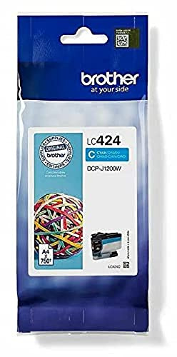 Brother Original Tintenpatrone Cyan DCP-J1200DW (750 Seiten nach ISO Standard 24711), LC424C