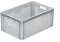 DIE BOX FABRIK Eurobehälter 600x400x270mm | perforierte Box | Aufbewahrungsbox | Kunststoff Kisten | Lagerbehälter mit Griffen | robuste Stapelbox | Eurokiste | Mehrwegbehälter
