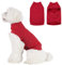 Dociote Hund Pullover - weiche und warm T-Shirt Winter Hundebekleidung Katzenpullover aus Fleece für kleine mittelgroße Hunde Katzen Rot XL