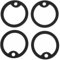 Baluue 8 x Hundemarken-Schalldämpfer, 40 mm, schwarz, Silikon-Schalldämpfer, runde Hundemarke, Gummi-Schutz, Hundemarke, Schalldämpfer, Haustier-ID-Tag, Geräuschreduzierung und Schutz