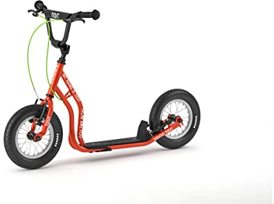 Yedoo Tidit Kinder Tretroller - für Kinder ab 5 Jahre, ab 110 cm Körperhöhe, mit Luftreifen 12/12 - für Mädchen und Jungen, Höhenverstellbar mit Ständer und Reflexelementen
