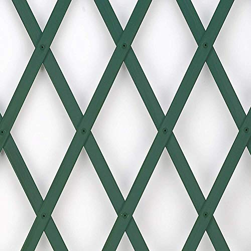Garden Mile ® Treillis de jardin extensible vert de 1,8 m en plastique pour extérieur, terrasse, écran d'escalade, panneaux de clôture, installation facile, décoration d'intérieur, grimpeur