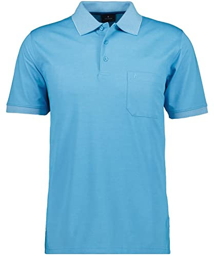 RAGMAN Poloshirt – Basic – Polokragen – 3/4-Ärmel – Herren, Ibiza-Blau., S