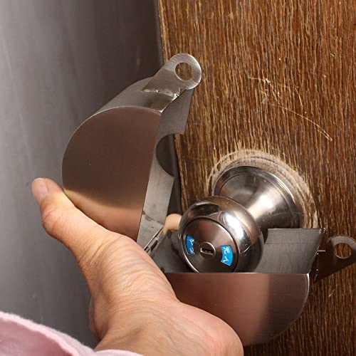 KAFENDA Door handle lock - prevents access to the keyhole, is easy to use, fits round door handles up to 3.5 inches in diameter and tap locks prevent water theft