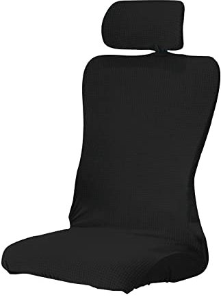 LOVIVER Removable Office Chair Seat Covers with Headrest Cover Water Resistant Seat Protector for Dining Room Swivel Computer Desk Chairs, Black
