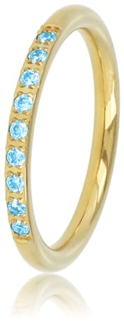 My Bendel Ring mit Zirconia Steinen in Mehreren Farben | Einfach zu Kombinieren | Stapelbarer Ring | Silber & Gold | Verfärbt Sich Nicht | Mit Luxuriöser Geschenkverpackung