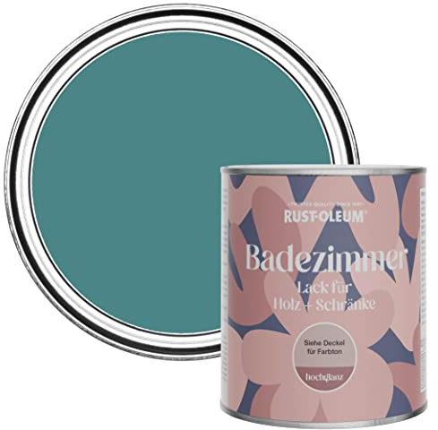 Rust-Oleum Green Moisture Resistant Bathroom Wood and Cabinet Paint in Gloss Finish - Peacock Suit 750ml