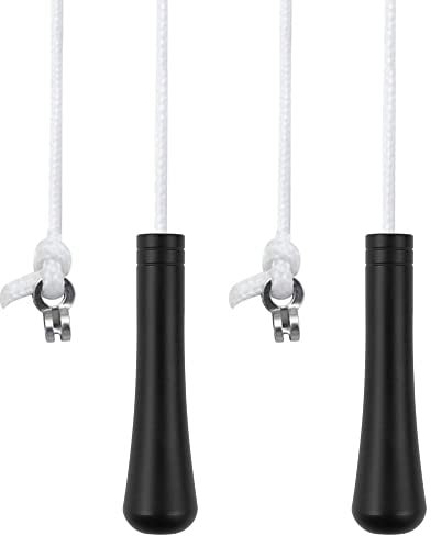 UYUYong 2Pcs Bathroom Light Pull Cord Black 5.8cm Pull Cord Handle Light Teardrop Pull Cord Extension with 150cm Cord Connector for Bathroom Toilet Light Ceiling Light Fan Switch - Black