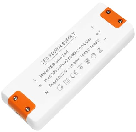led trafo 24v 1A, led transformator 24v 24w, trafo 230v auf 24v, led netzteil 24v, LED Trafo 24V 24W für G4 GU5.3 MR11 MR16 LED Strips, kein Flimmern, Kein Rauschen, ohne Mindestlast