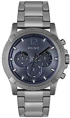 HUGO Multi Zifferblatt Quarz Uhr für Herren #IMPRESS mit Edelstahlarmband