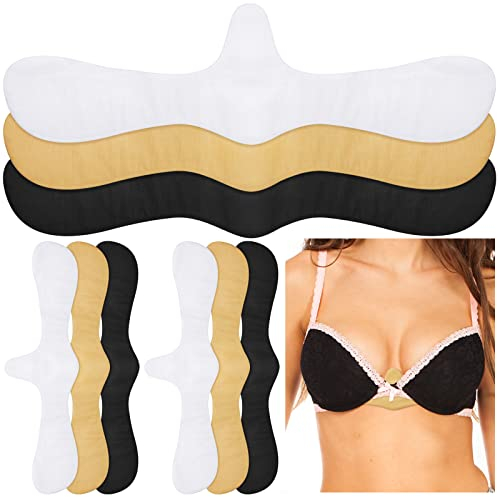 Boyiee 9 Pcs Cotton Bra Liners for Sweat Rash Liners Under Breasts Sweat Absorber Pads for Women Female(X-Large)
