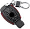 OTMIK Étui de protection en cuir pour clé de voiture avec 3 boutons pour Mercedes Benz CLS CLA GL R SLK AMG A B C S Class