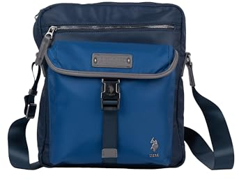 U.S. POLO ASSN. - Umhängetasche St Claire Crossbody aus Nylon, dunkelblau-königsblau (26 X 10 X 30 cm)